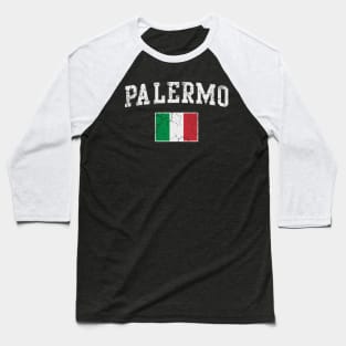 Palermo Italy Flag Italia Italian Vintage Fade Baseball T-Shirt